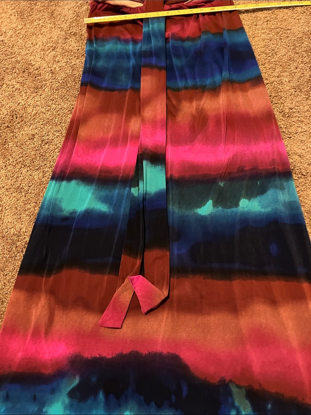 SOMA. Multicolor Strapless Dress in Teal, Rust, Pink & Navy. Size S. Sexy. NWT - Picture 8 of 8